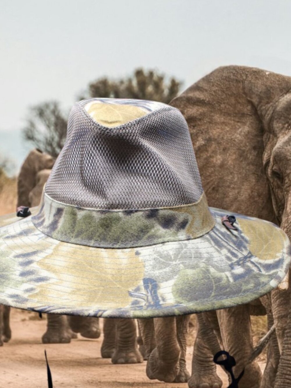 Jhats Safari Hunting outdoor Fishing Camping Wide Brim Camo Hat Size S Mesh